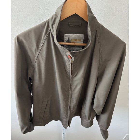 VTG London Fog Jacket 42R Large Harrington Zip Front 80s Retro Dadcore Old Money - Picture 11 of 15